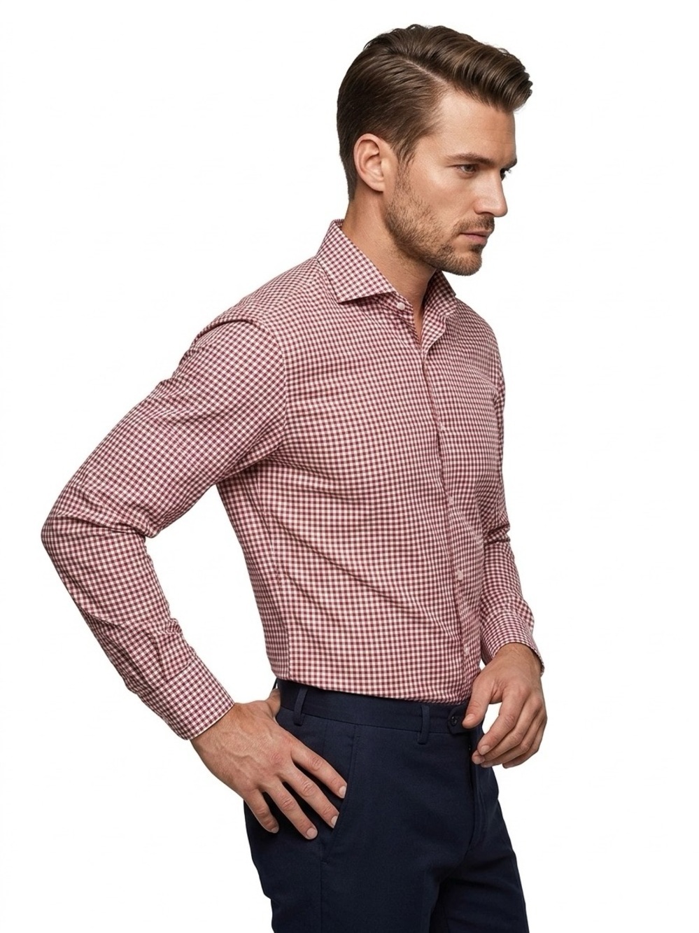 Culturata Roma mens shirt Sz 15 3/4 40, Medium Plaid Taylored Fit. Made in ITALY